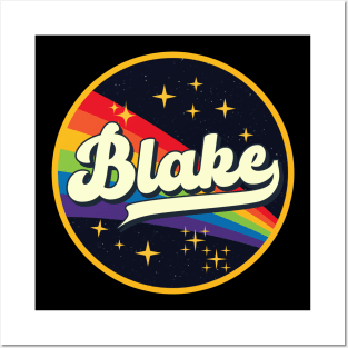 Blake // Rainbow In Space Vintage Style Posters and Art